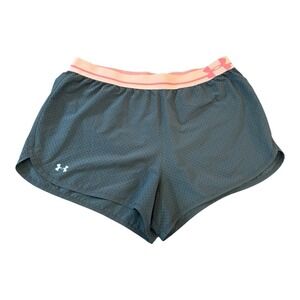 Under Armour Shorts Women's Size Medium , Heat Gear‎ ,Gray & Peach, Lined Mesh